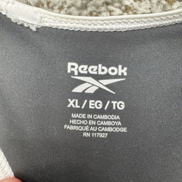 Reebok Retro Acvite Tennis Dress Black Women XL Attached Short Bra With Pads New - Picture 12 of 16